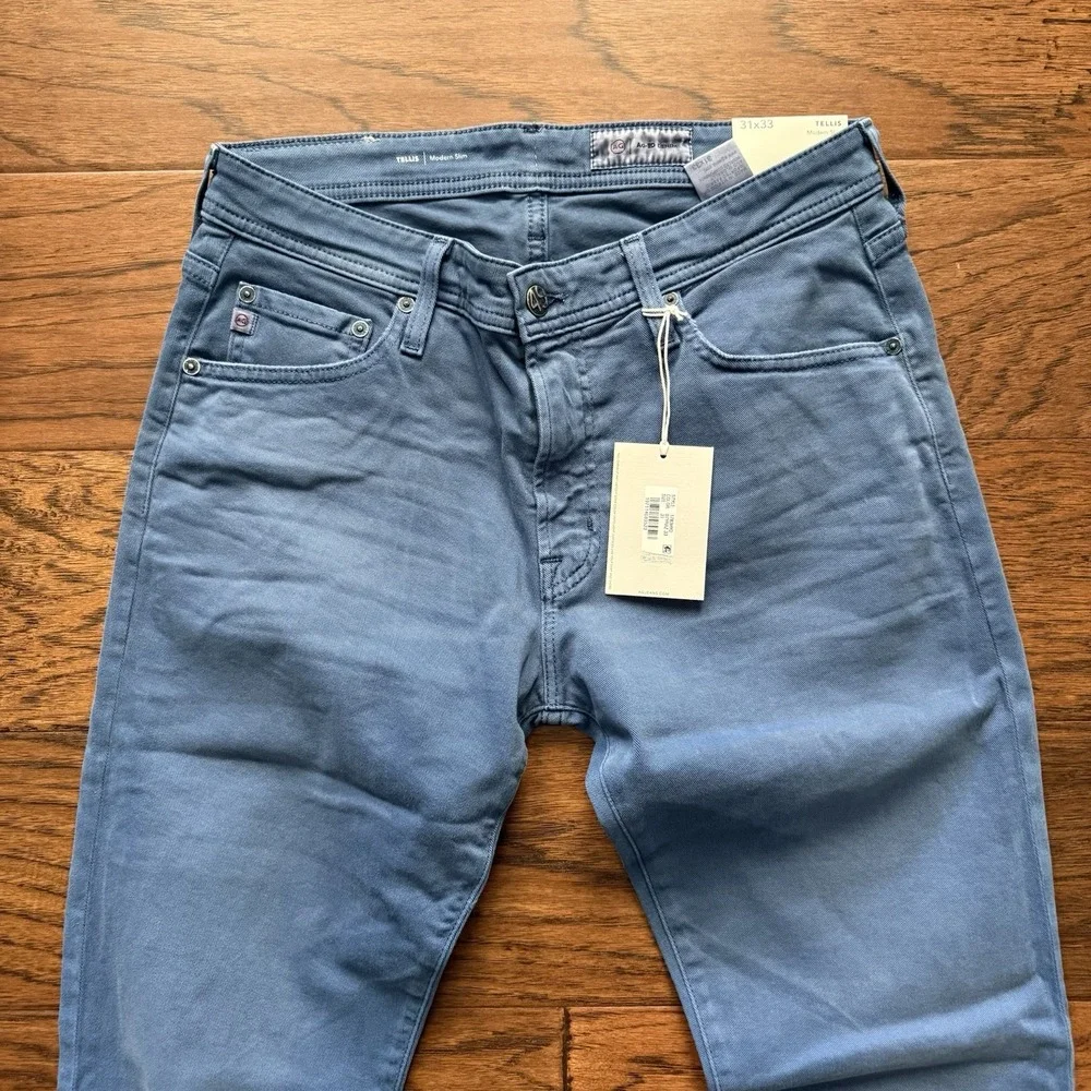 NWT AG Jeans Tellis Modern Slim 31x33 Cloud Soft Steel Blue 1783HYD